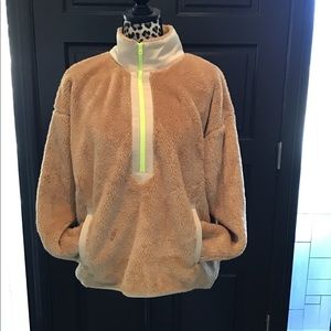 J.Crew sherpa half-zip pullover